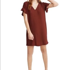 NWT Madewell dress in rust/burgundy